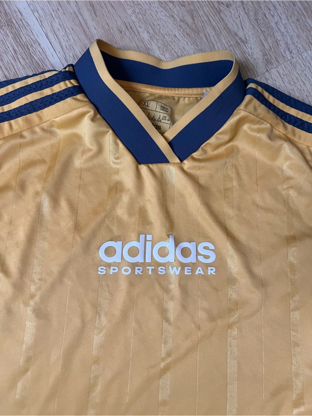 adidas Yellow and grey Cropped Sports Tee & Shorts Set - Picture 3 of 4
